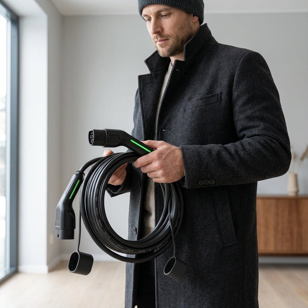 Type 2 Ladekabel 7,5 meter – 32A 3-fase | 22 kW elbil-lader