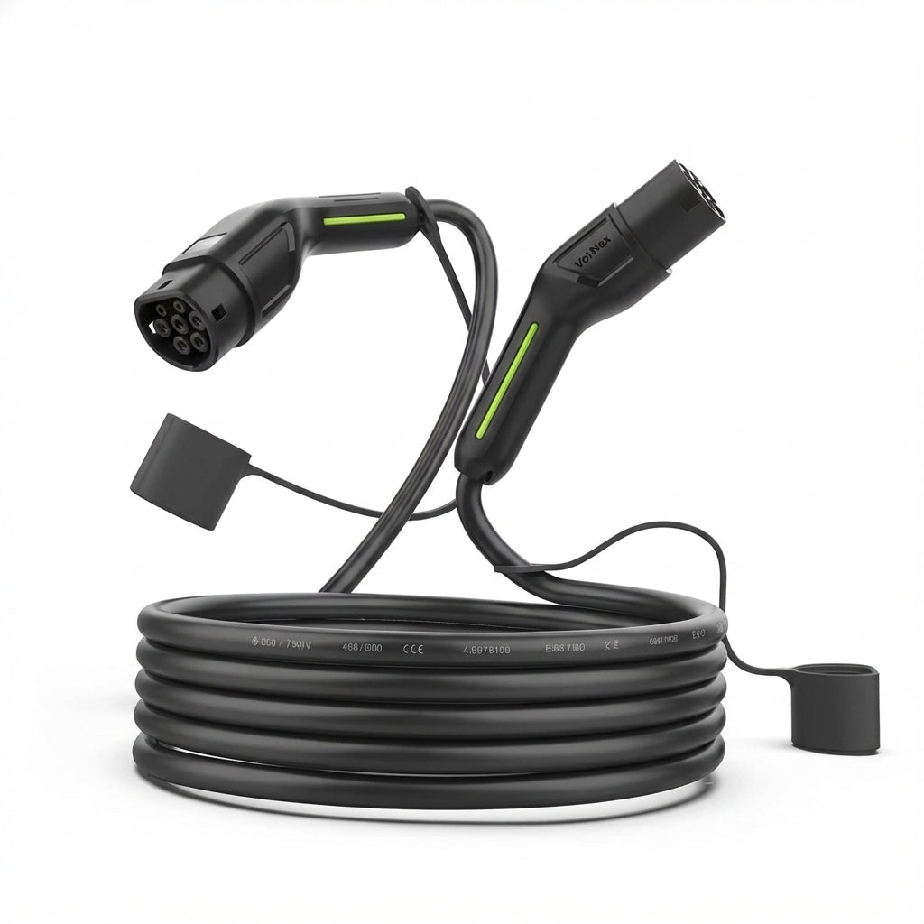 Type 2 Ladekabel 7,5 meter – 32A 3-fase | 22 kW elbil-lader