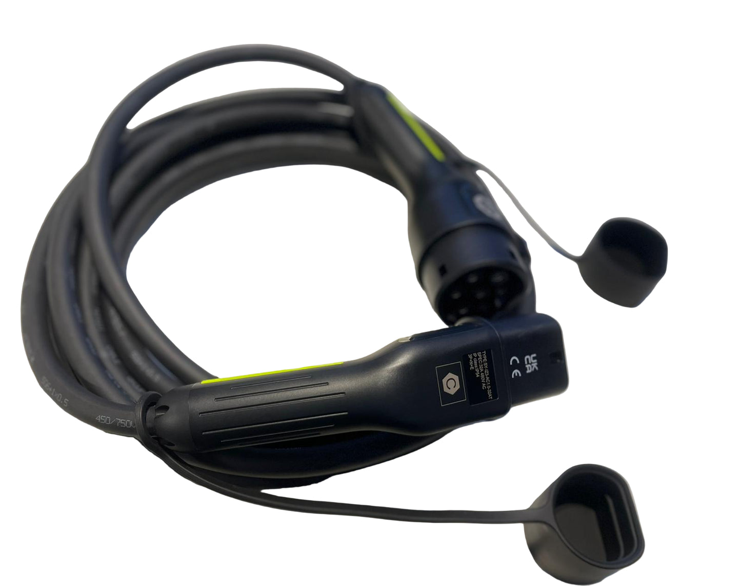 Type 2 Ladekabel 7,5 meter – 32A 3-fase | 22 kW elbillader